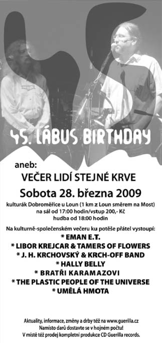plakát na 45. Lábus birthday party